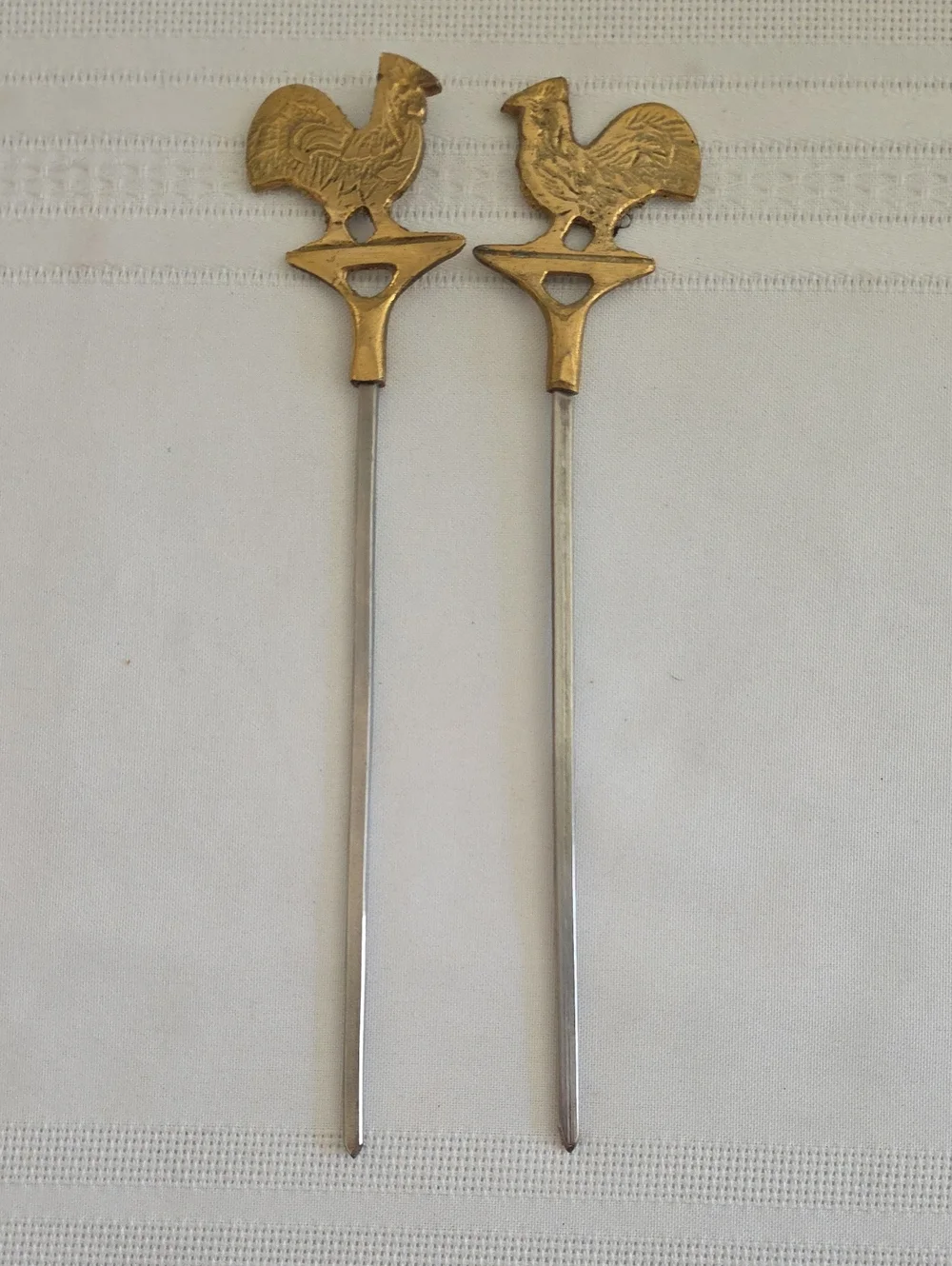 11 Skewers, Brass/Stainless Steel, Animals